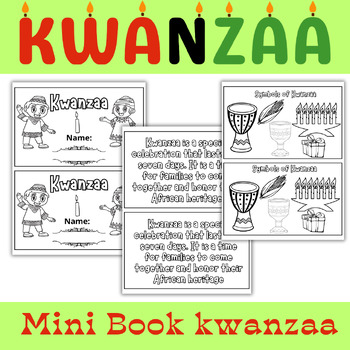 Preview of Kwanzaa Emergent Reader Minibook | Holidays Around the World