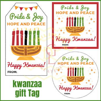 Preview of Kwanzaa Gift Tags craft writing classroom management activities 7th 8th 9th 10th