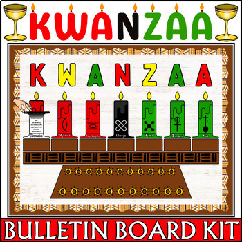 Preview of Kwanzaa Interactive Bulletin Board | Black History Month Bulletin Board