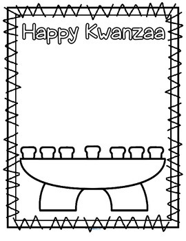 Preview of Kwanzaa Kinara Candles Cut and Paste  - FREE