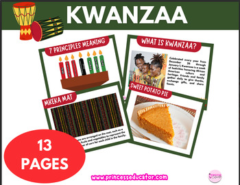 Kwanzaa Learning Cards | Holiday Awareness by Princess Educator