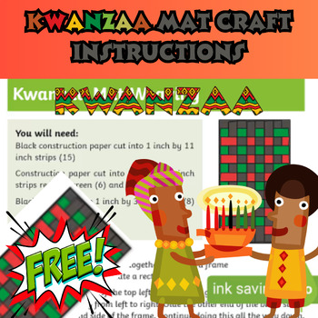 Kwanzaa Mat Craft Instructions by World4Children | TPT