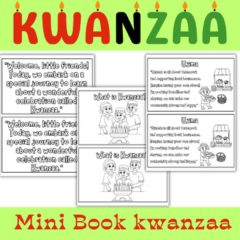 Preview of Kwanzaa Mini Book for Early Readers / Back from winter break Activities