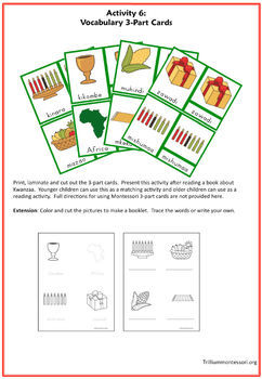 Kwanzaa Preschool Pack by Trillium Montessori | Teachers Pay Teachers