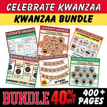 Preview of Kwanzaa Principles Activities & Bulletin Board Set BUNDLE & Kwanzaa Bunners