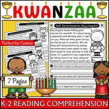 Preview of Kwanzaa Principles Reading Comprehension Passages for k-2 | Black History Month