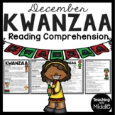 Kwanzaa Reading Comprehension Worksheet African American D