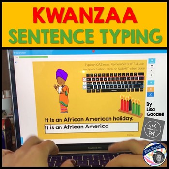 Preview of Kwanzaa Sentence Typing Task Cards - Play on Internet - BOOM CARDS
