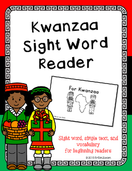 Preview of Kwanzaa Sight Word Book