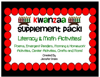 Preview of Kwanzaa Supplement Pack!  Literacy & Math Activities!  Fun & CC Aligned!