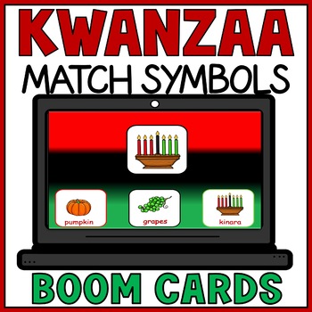 Preview of Kwanzaa Symbols Pictures Matching Boom Cards - Holidays Around the World