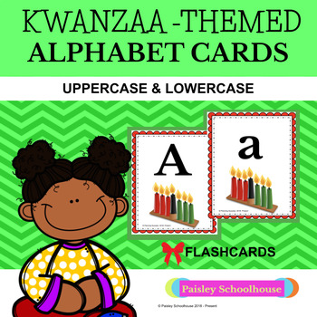 Preview of Kwanzaa-Themed Alphabet Cards: Capital and Lower Case