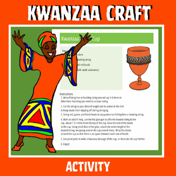 Kwanzaa Unity Cup Craft- Kwanza Activities - Winter Craft-Black History ...