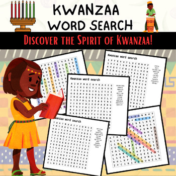 Preview of Kwanzaa Word Search Activity : Learn About the Holiday with This Fun Puzzle