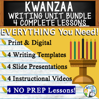 Preview of Kwanzaa Writing Prompts - Kwanzaa Activities, Kwanzaa Worksheets, Kwanzaa Essay