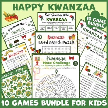 Preview of Kwanzaa activity game BUNDLE independent word work icebreaker 5th 6th 7th 4th