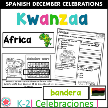 Preview of Kwanzaa en español Celebraciones de Invierno Holidays Around the World