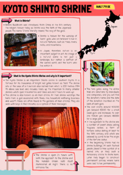 Preview of Kyoto Shinto Shrine Sacred Sites Research Poster Set (A1 & A3)