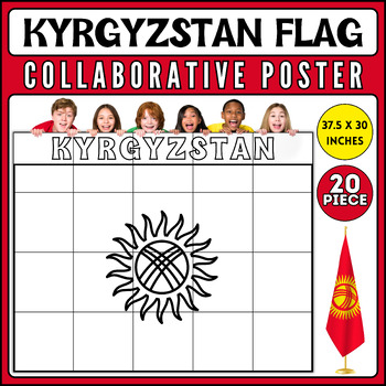 Preview of Kyrgyzstan Flag Collaborative Poster | AAPI Heritage Month Bulletin Board