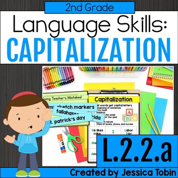 Preview of Capitalization Practice, Worksheets, Lessons, Activities, Anchor Charts L.2.2.a