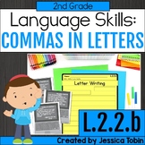Commas in Dates, Letters, Commas Practice Worksheets - 2nd