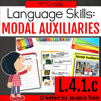 Preview of L.4.1.c - Modal Verbs - Modal Auxiliary Verbs - 4th Grade Grammar L4.1.c