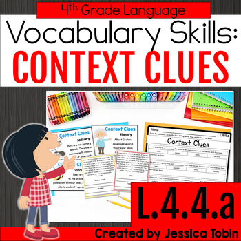 Preview of Context Clues Worksheets, Activities, Practice L.4.4.a 4th Grade Grammar L4.4.a