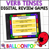 5th Grade Verb Tenses Digital Grammar Review Games BalloonPop™