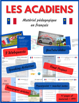 Preview of LES ACADIENS - Matériel pédagogique - en français!!