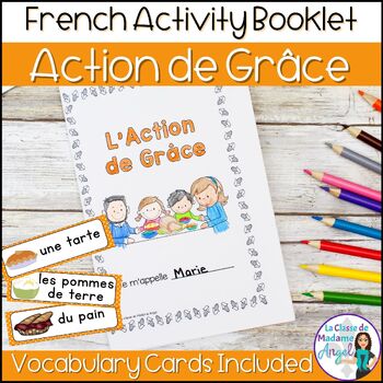 Preview of L'Action de Grâce | French Thanksgiving Activity Booklet with Vocabulary Cards
