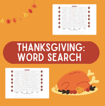 Preview of L'Action de Grace - French Thanksgiving Wordsearch - Print and Go!