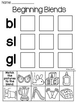 L Blends Worksheets and Activities by Miss Giraffe | TpT