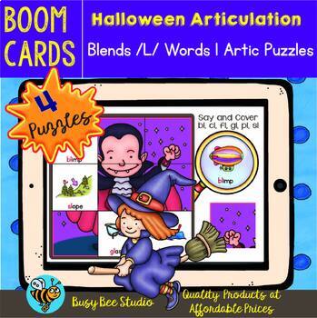 P Articulation Games Boom Cards, Halloween by Busy Bee Studio