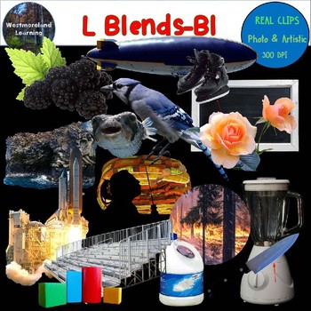 Preview of L Blends Clip Art BL Blend Real Clips Digital Stickers Photo & Artistic