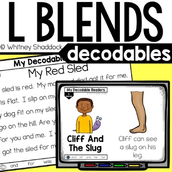 Preview of L Blend Decodable Books & Reading Passages - Science of Reading Decodables