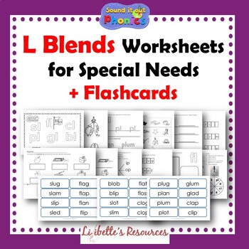 Preview of L Blends Phonic Worksheets: For Early Years and Intervention