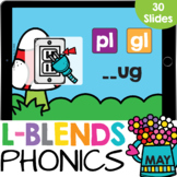 L Blends Phonics Practice Google Slides Digital Resource (May)