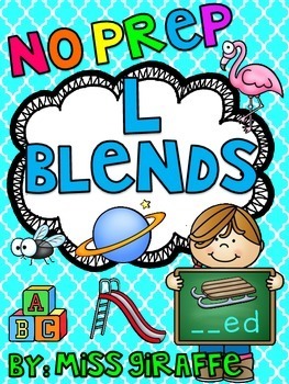 Preview of L Blends Phonics Worksheets and Activities (Beginning consonant blends)