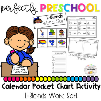 L Blends Word Sort Pocket Chart Activities for Preschool, Pre-K and ...