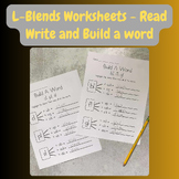 L-Blends Worksheets - Read Write and Build a word