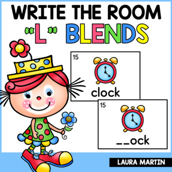 Preview of L Blends Write the Room - Consonant Blends Activities - BL, CL, FL, GL, PL, SL