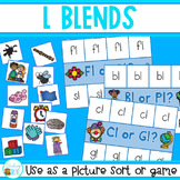 L Blends Picture Sort - Center Activity