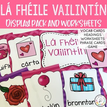 Preview of Lá Fhéile Vailintín Display Pack and Worksheets