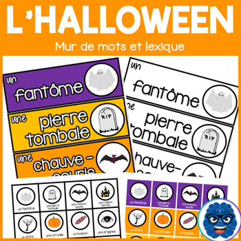 Preview of L' HALLOWEEN - Mur de Mots & Lexique // Halloween Word Wall Cards (French)