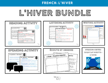 Preview of L'HIVER/WINTER: LISTENING, SPEAKING, READING, WRITING FRENCH BUNDLE