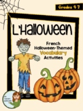 L'Halloween - French Halloween Vocabulary Activities and Q