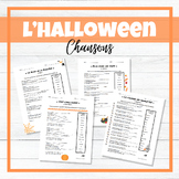 L'Halloween French Songs / Chansons - Fill in the Blanks -