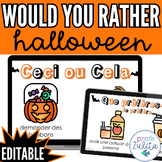 L'Halloween French Would You Rather? Que Préfères Game - H