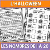 L'Halloween: Les nombres de 1 à 20 French Halloween Math Numbers 1-20