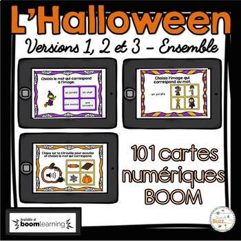Preview of L'Halloween - Vocabulaire Ensemble - French Halloween - BOOM cards - Bundle
